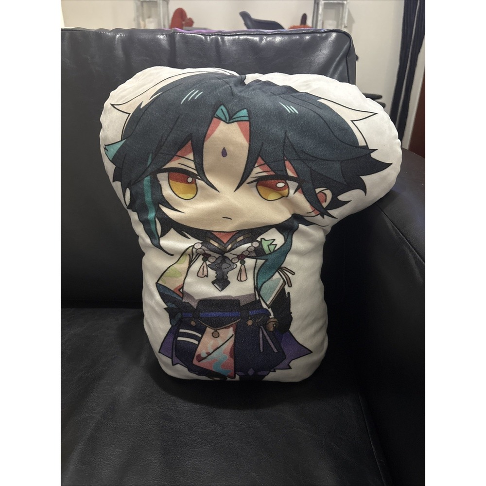 Genshin Impact Zhongli Chibi Plush Pillow - 17" Anime Decorative Throw Cushion